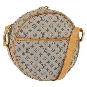 Authentic LOUIS VUITTON Monogram Mini Jeanne GM Shoulder Bag Blue M92000 LV